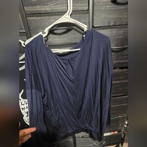 Classic Navy Long Sleeve Women's Top